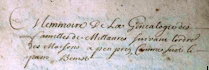 Généalogie de Millaures
                    1727